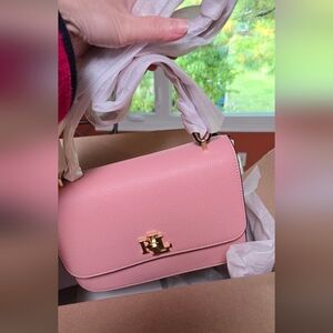 Lauren Ralph Lauren Pink Learher Sophee Bag  Crossbody Or Shoulder Bag NWT